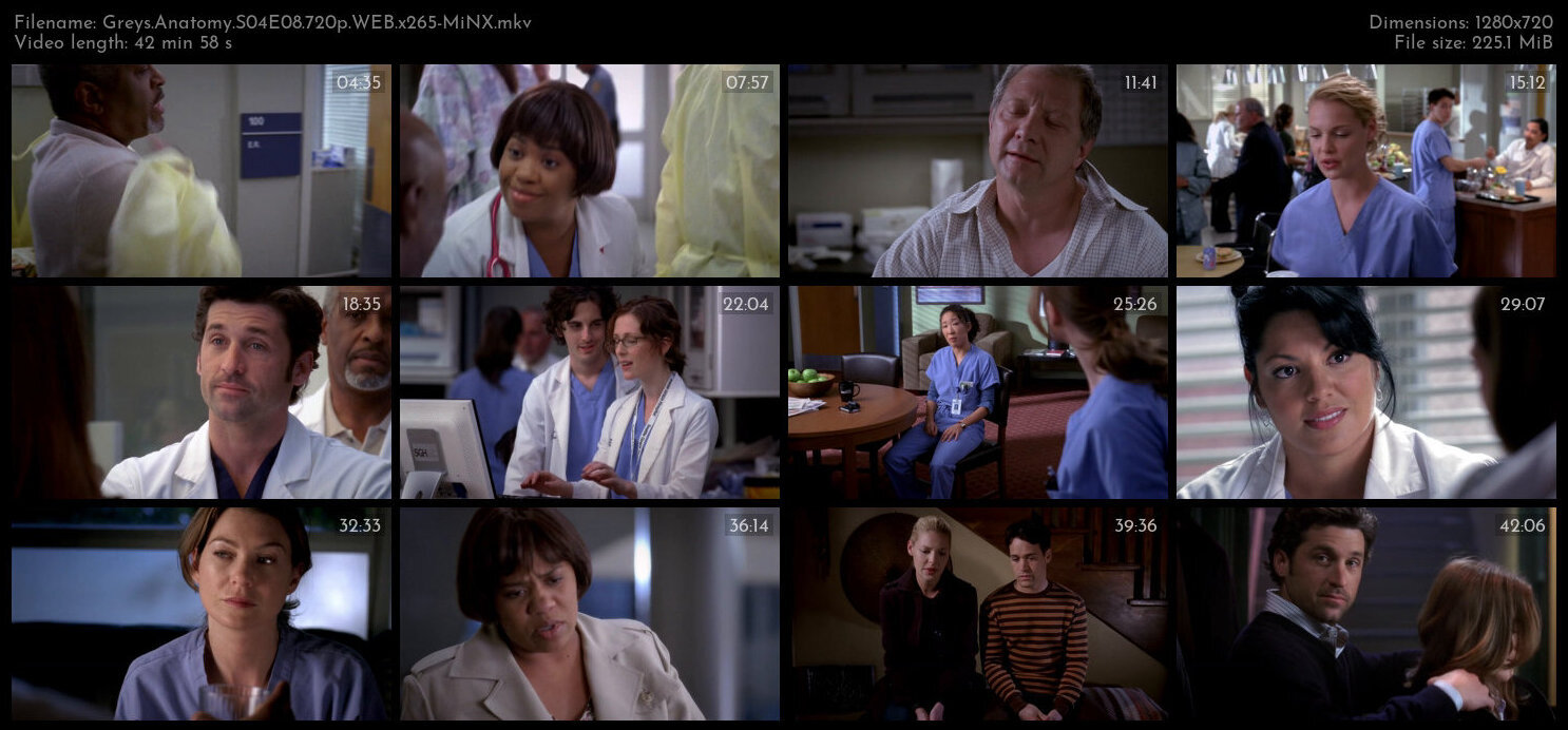 Greys Anatomy S04E08 720p WEB x265 MiNX TGx