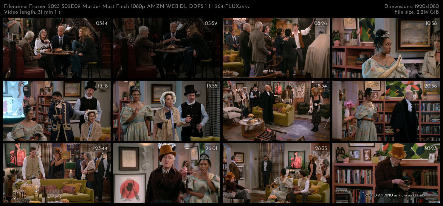 Frasier 2023 S02E09 Murder Most Finch 1080p AMZN WEB DL DDP5 1 H 264 FLUX TGx