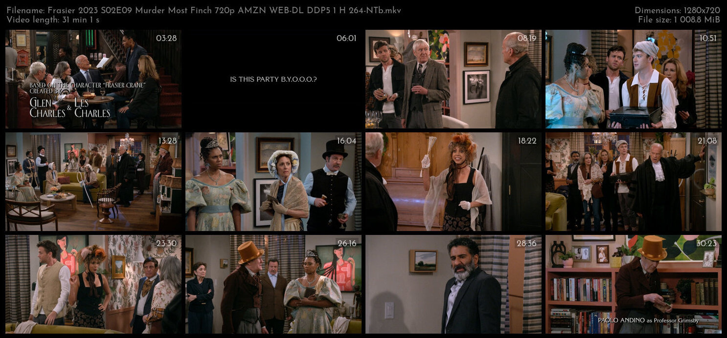 Frasier 2023 S02E09 Murder Most Finch 720p AMZN WEB DL DDP5 1 H 264 NTb TGx