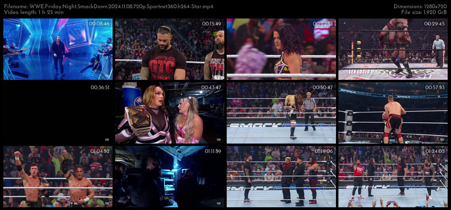 WWE Friday Night SmackDown 2024 11 08 720p Sportnet360 h264 Star TGx