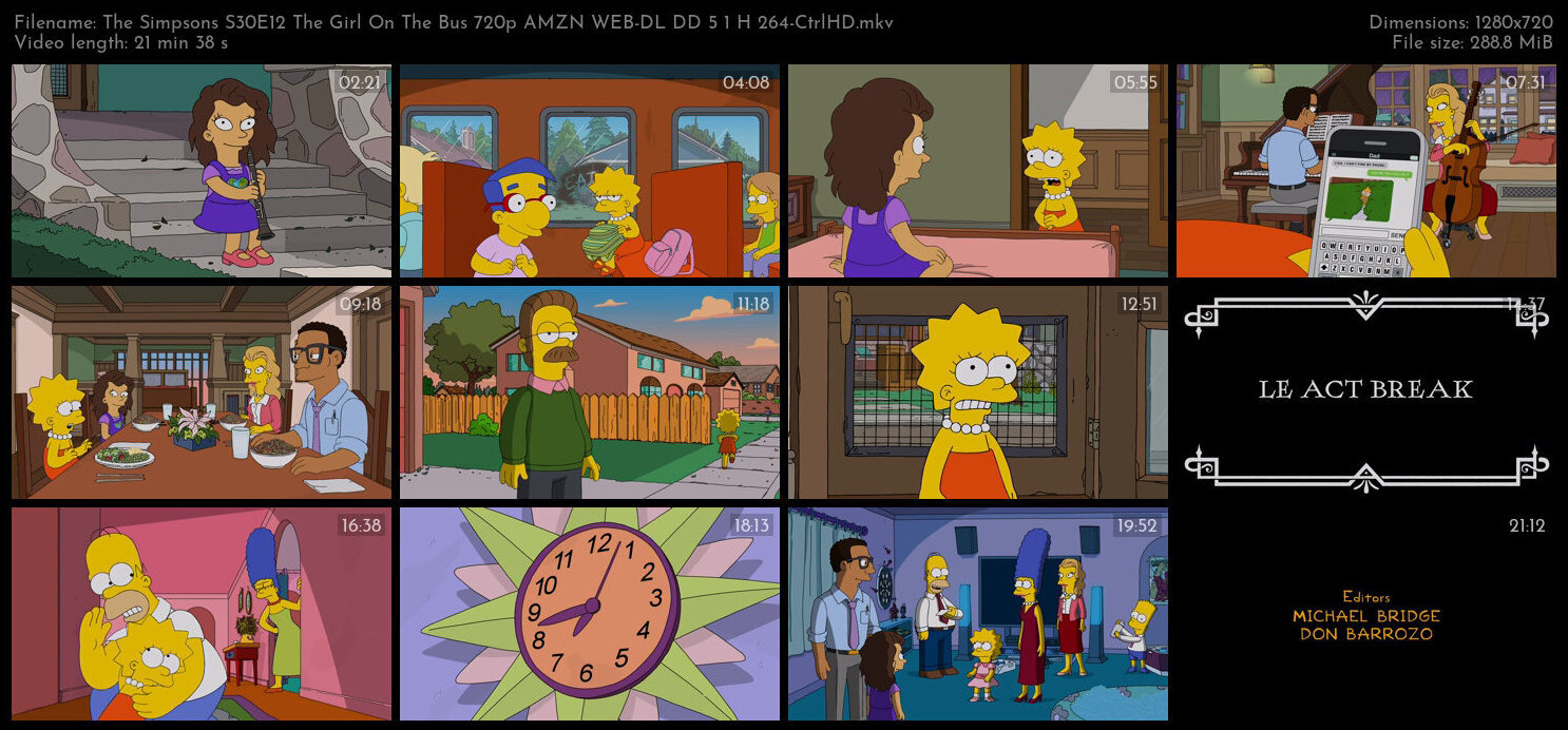 The Simpsons S30E12 The Girl On The Bus 720p AMZN WEB DL DD 5 1 H 264 CtrlHD TGx