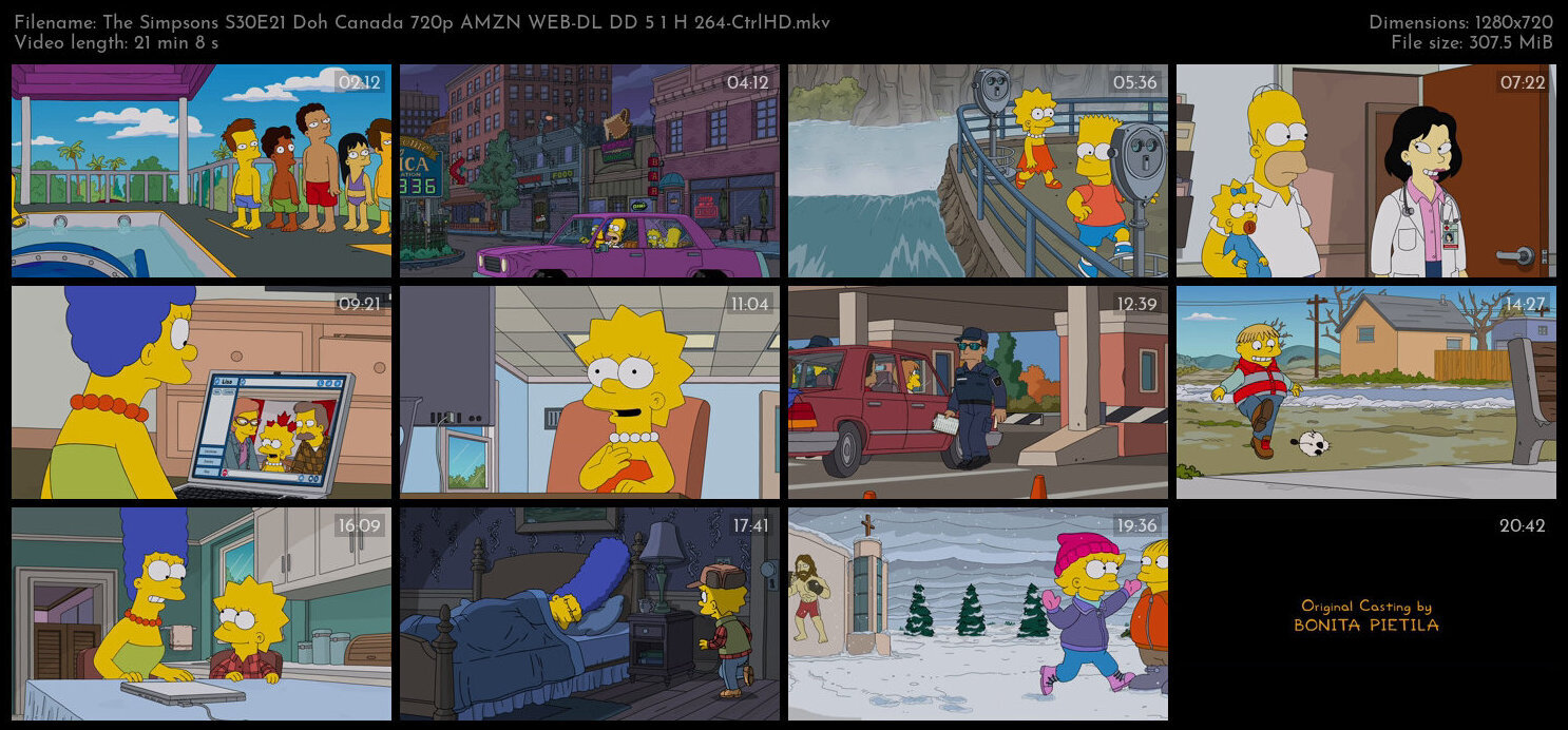 The Simpsons S30E21 Doh Canada 720p AMZN WEB DL DD 5 1 H 264 CtrlHD TGx