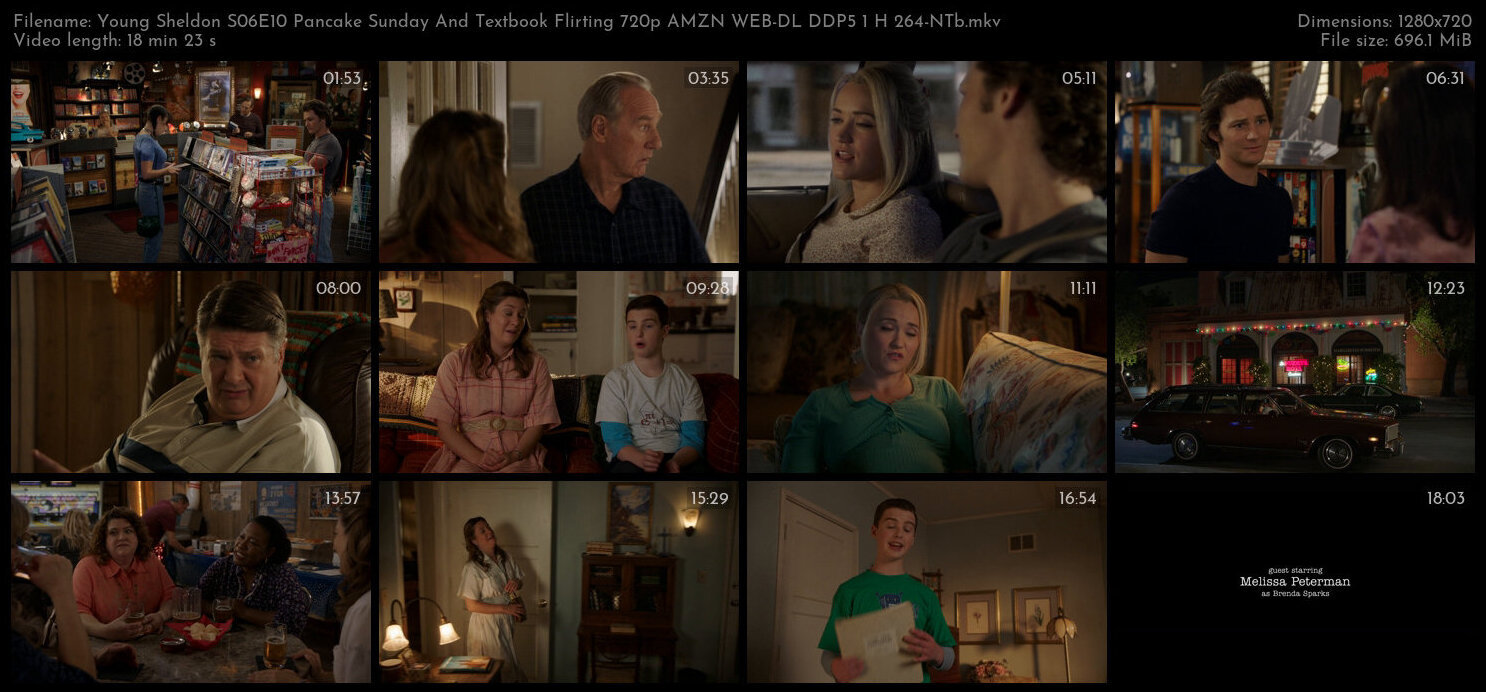 Young Sheldon S06E10 Pancake Sunday And Textbook Flirting 720p AMZN WEB DL DDP5 1 H 264 NTb TGx