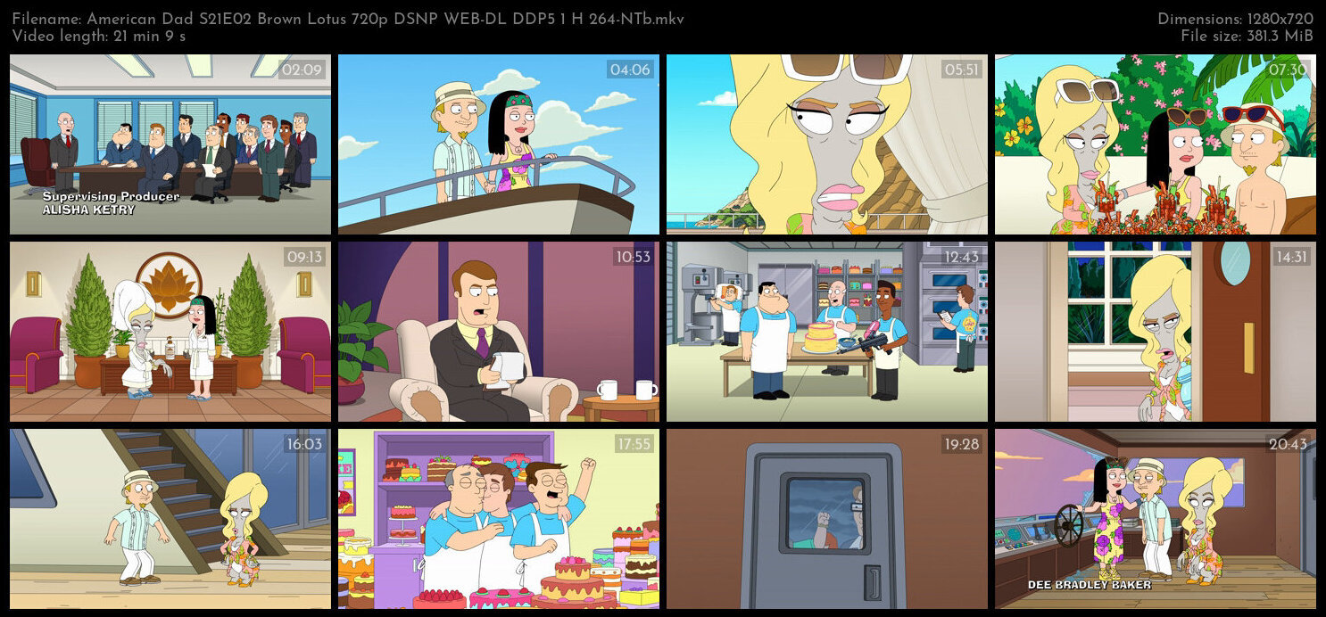 American Dad S21E02 Brown Lotus 720p DSNP WEB DL DDP5 1 H 264 NTb TGx