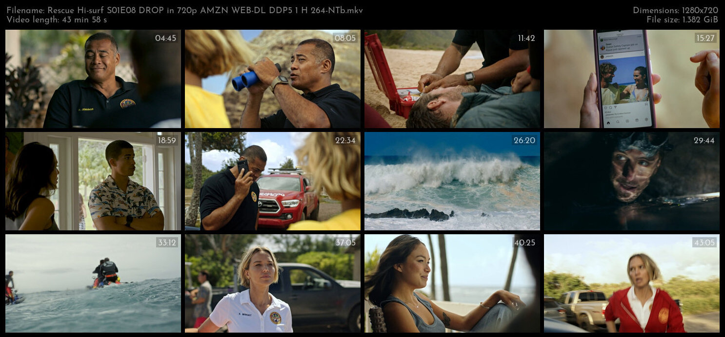 Rescue Hi surf S01E08 DROP in 720p AMZN WEB DL DDP5 1 H 264 NTb TGx