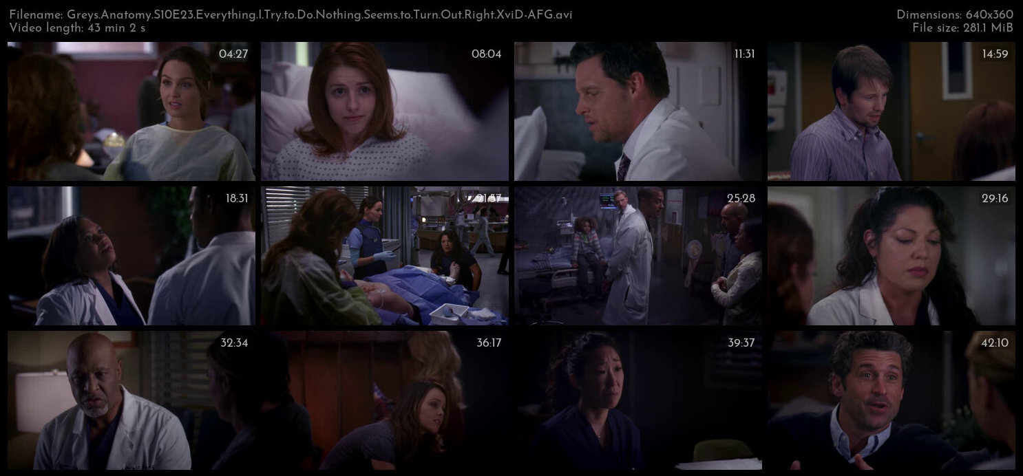 Greys Anatomy S10E23 Everything I Try to Do Nothing Seems to Turn Out Right XviD AFG TGx