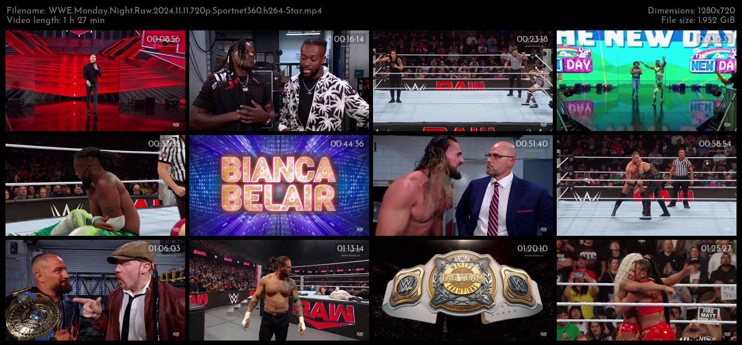 WWE Monday Night Raw 2024 11 11 720p Sportnet360 h264 Star TGx