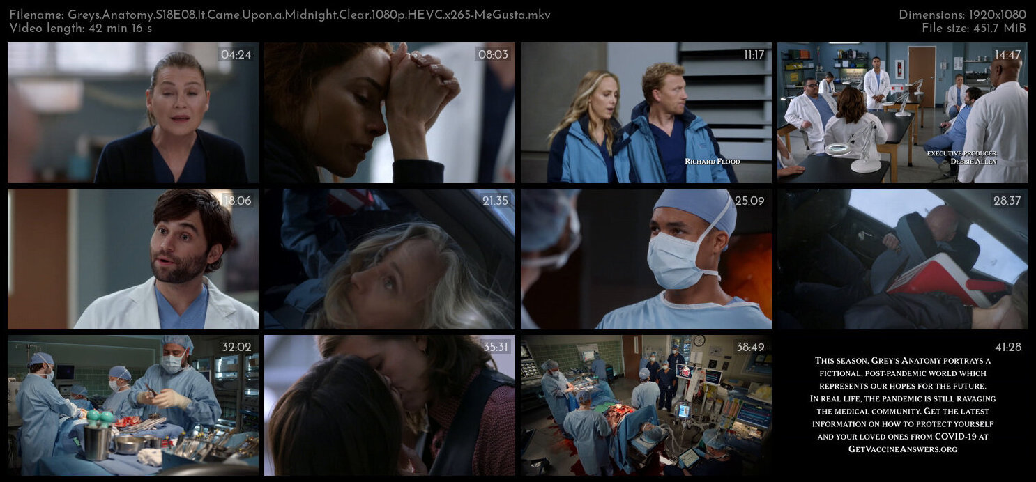 Greys Anatomy S18E08 It Came Upon a Midnight Clear 1080p HEVC x265 MeGusta TGx