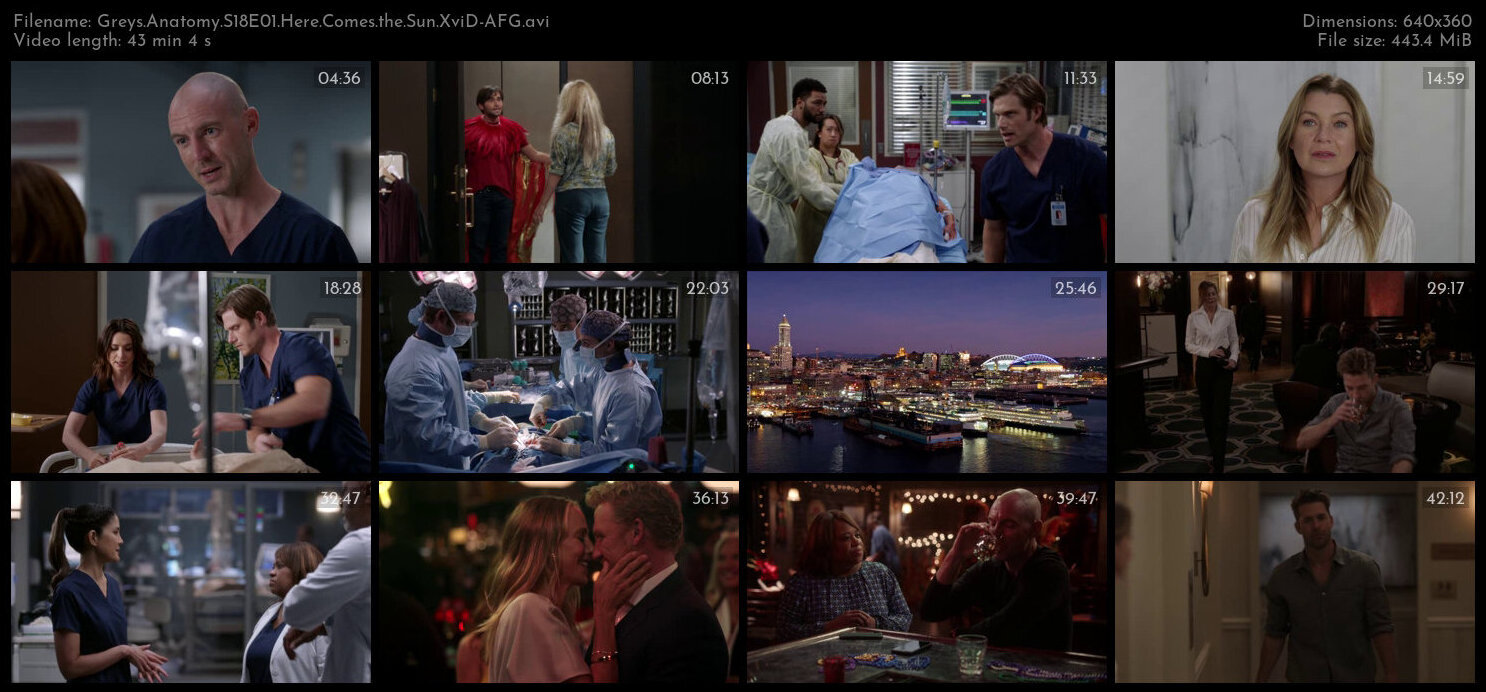 Greys Anatomy S18E01 Here Comes the Sun XviD AFG TGx