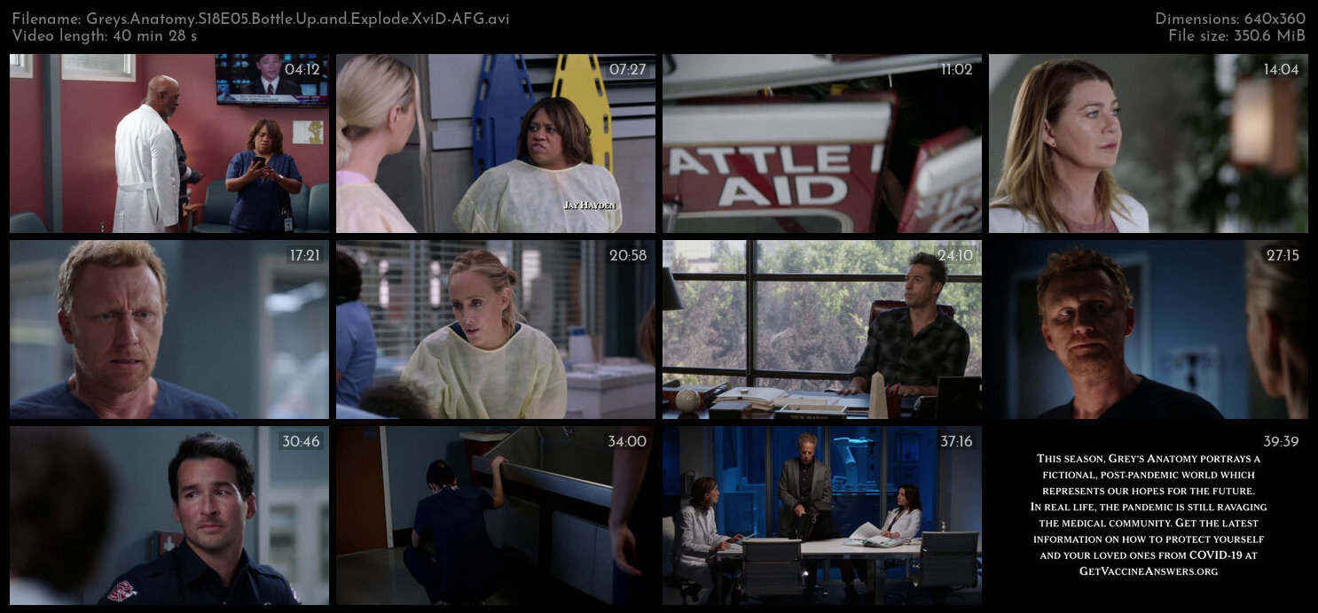 Greys Anatomy S18E05 Bottle Up and Explode XviD AFG TGx