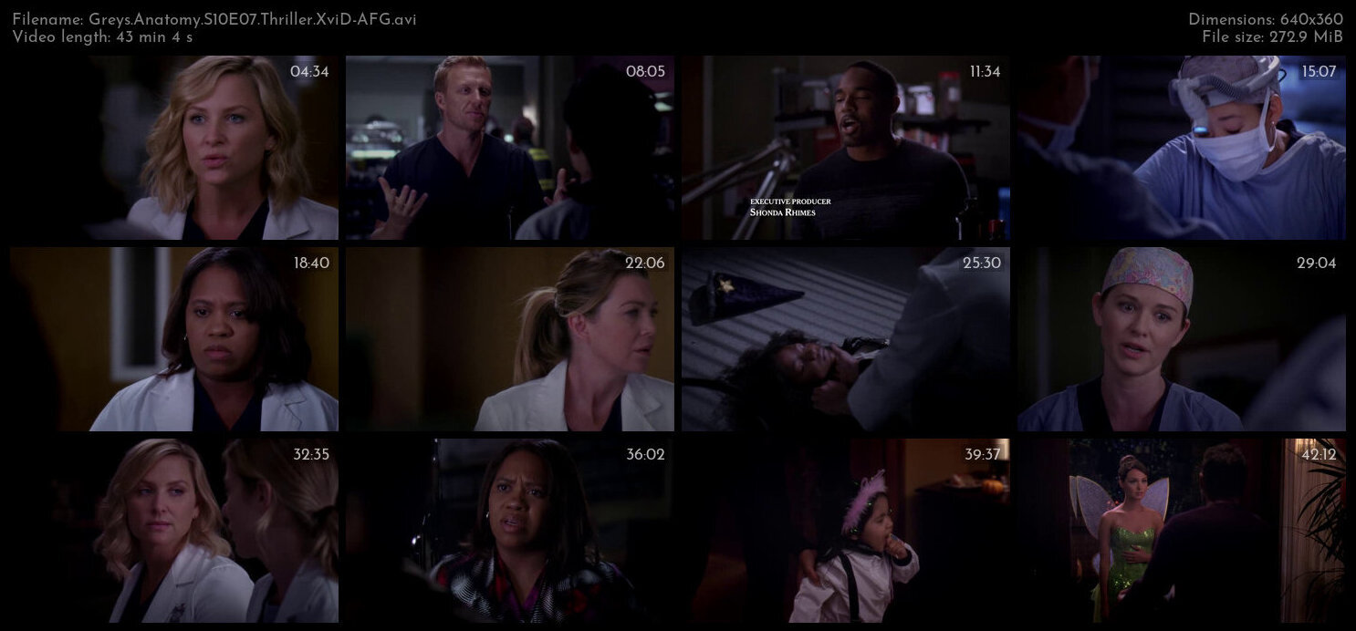 Greys Anatomy S10E07 Thriller XviD AFG TGx