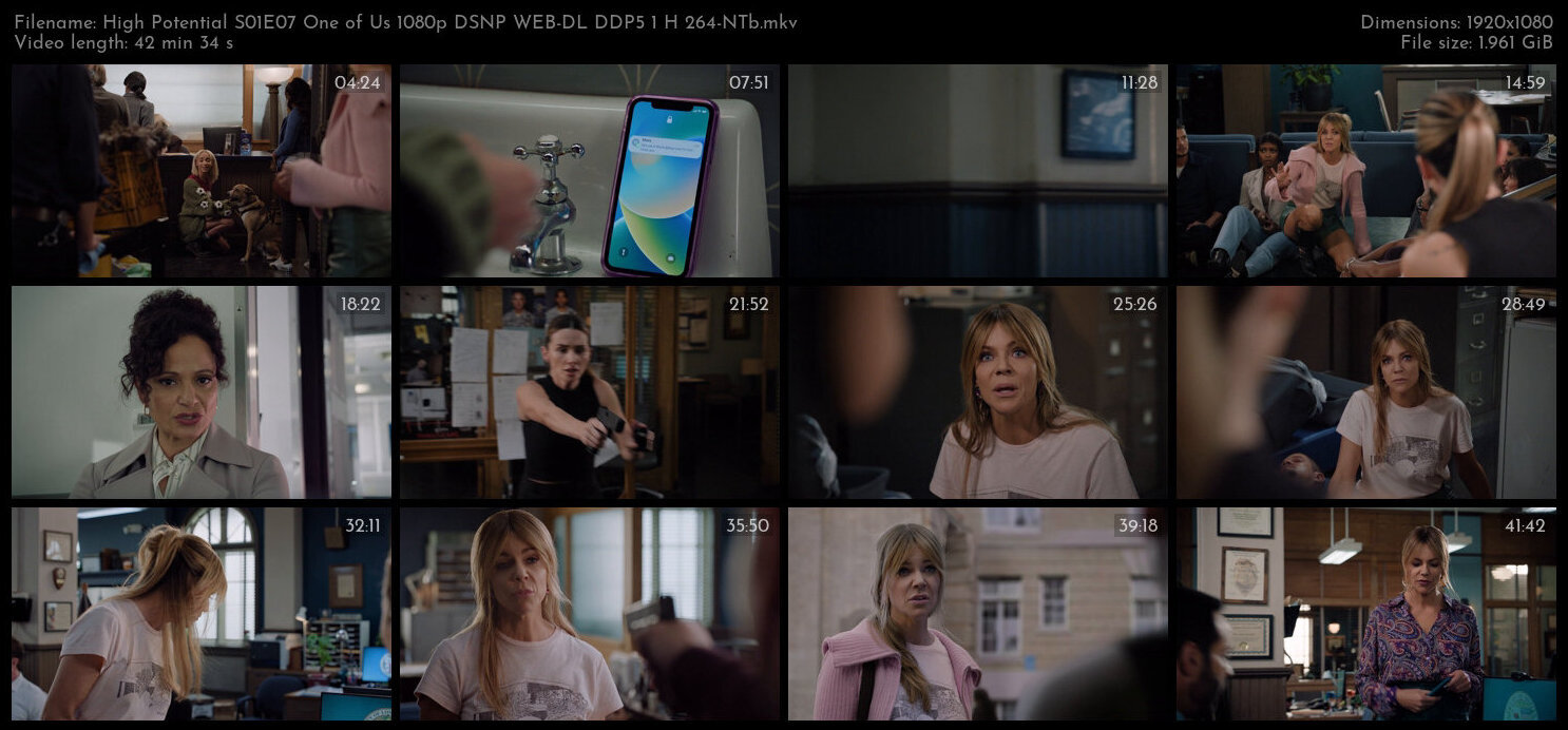 High Potential S01E07 One of Us 1080p DSNP WEB DL DDP5 1 H 264 NTb TGx