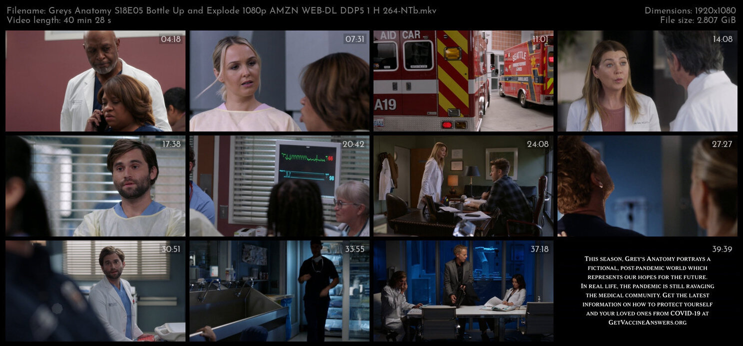 Greys Anatomy S18E05 Bottle Up and Explode 1080p AMZN WEB DL DDP5 1 H 264 NTb TGx