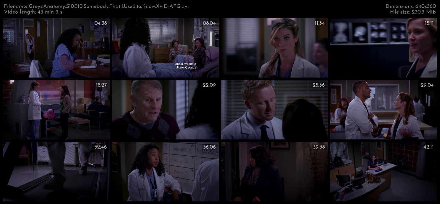 Greys Anatomy S10E10 Somebody That I Used to Know XviD AFG TGx