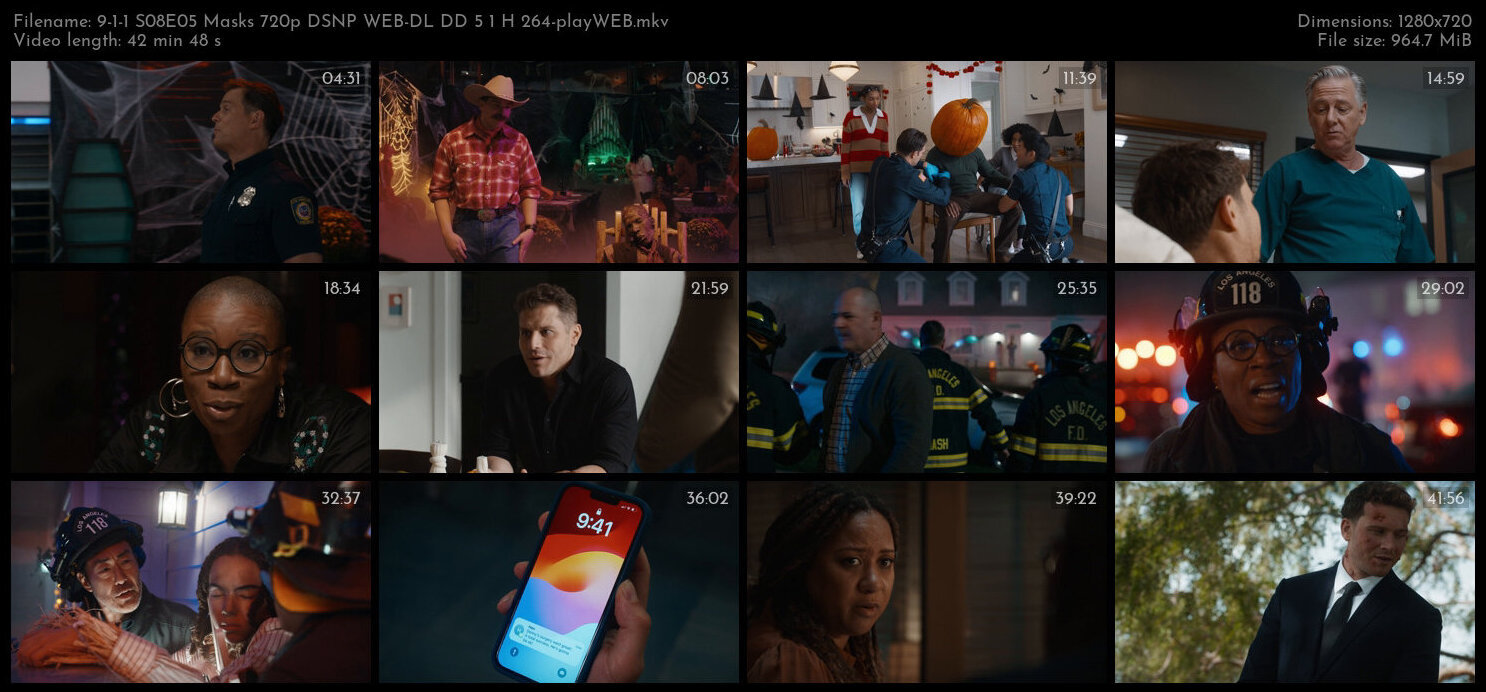 9 1 1 S08E05 Masks 720p DSNP WEB DL DD 5 1 H 264 playWEB TGx