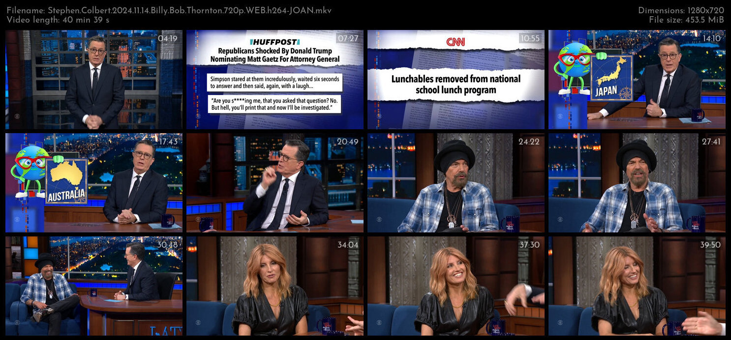 Stephen Colbert 2024 11 14 Billy Bob Thornton 720p WEB h264 JOAN TGx