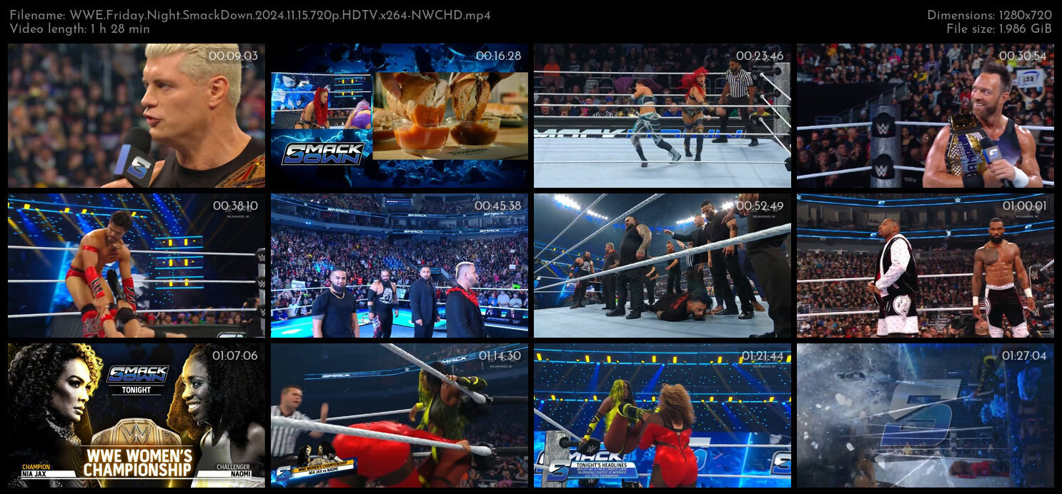 WWE Friday Night SmackDown 2024 11 15 720p HDTV x264 NWCHD TGx