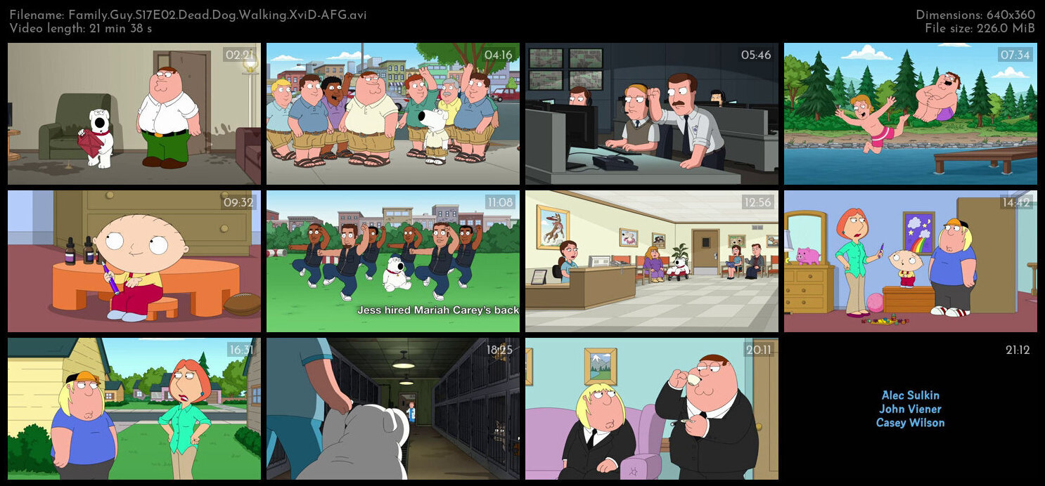 Family Guy S17E02 Dead Dog Walking XviD AFG TGx