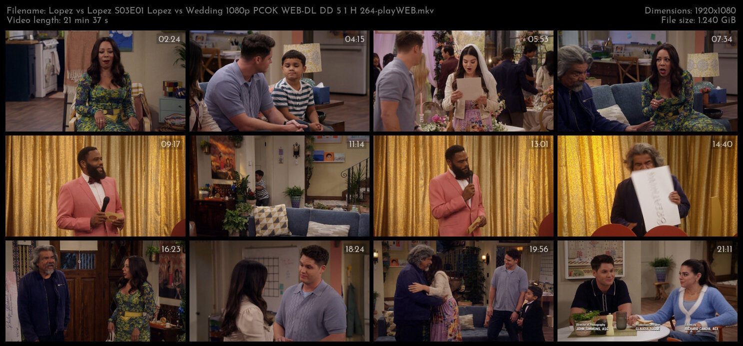 Lopez vs Lopez S03E01 Lopez vs Wedding 1080p PCOK WEB DL DD 5 1 H 264 playWEB TGx