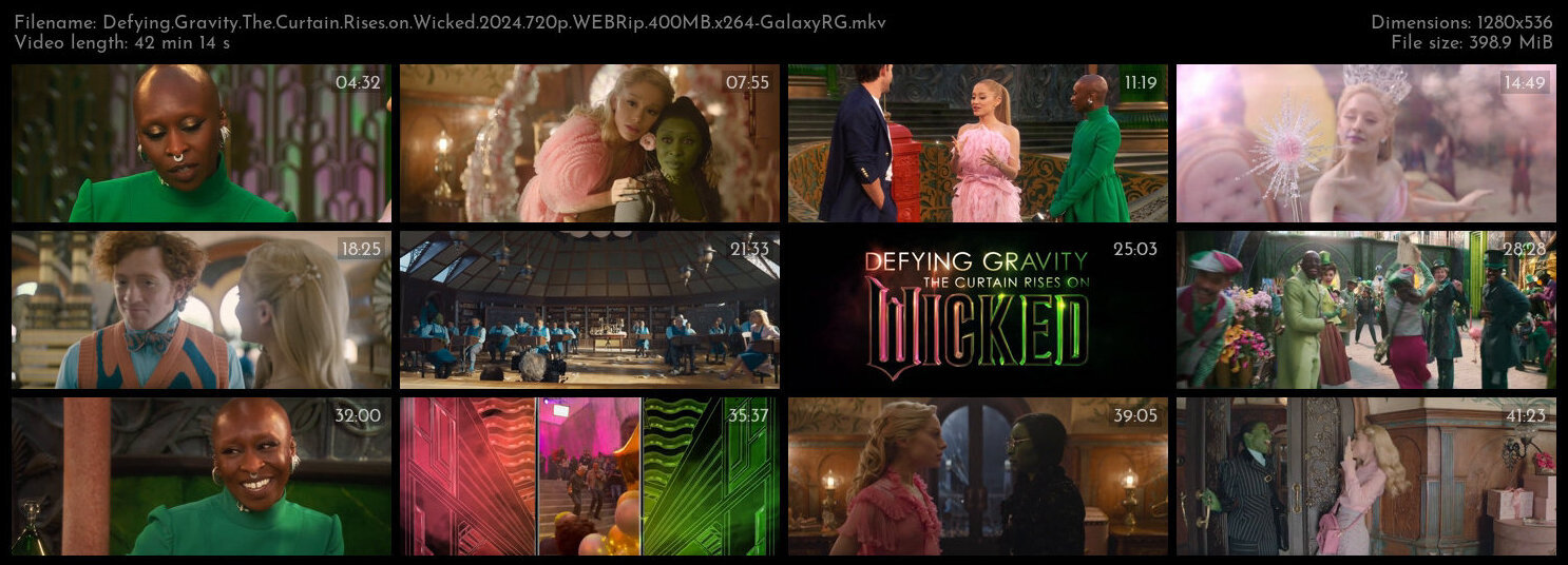 Defying Gravity The Curtain Rises on Wicked 2024 720p WEBRip 400MB x264 GalaxyRG