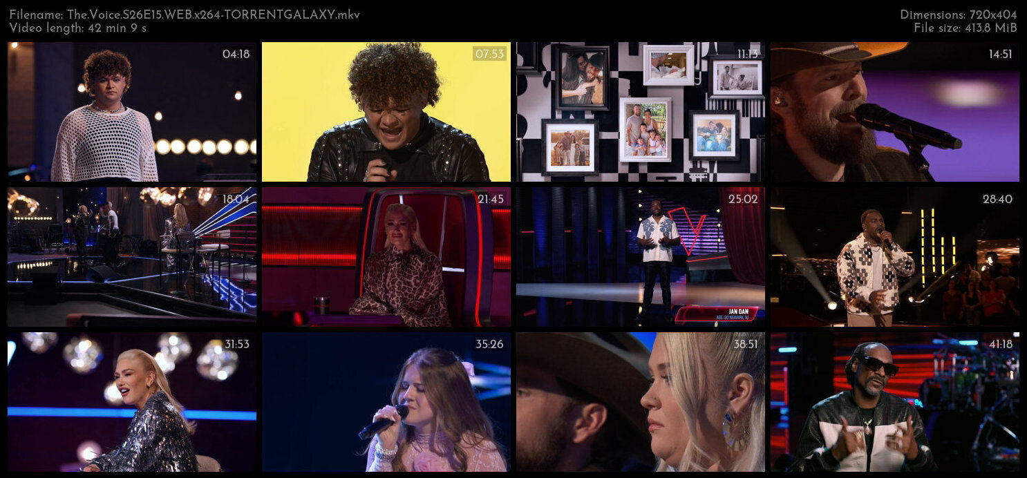 The Voice S26E15 WEB x264 TORRENTGALAXY