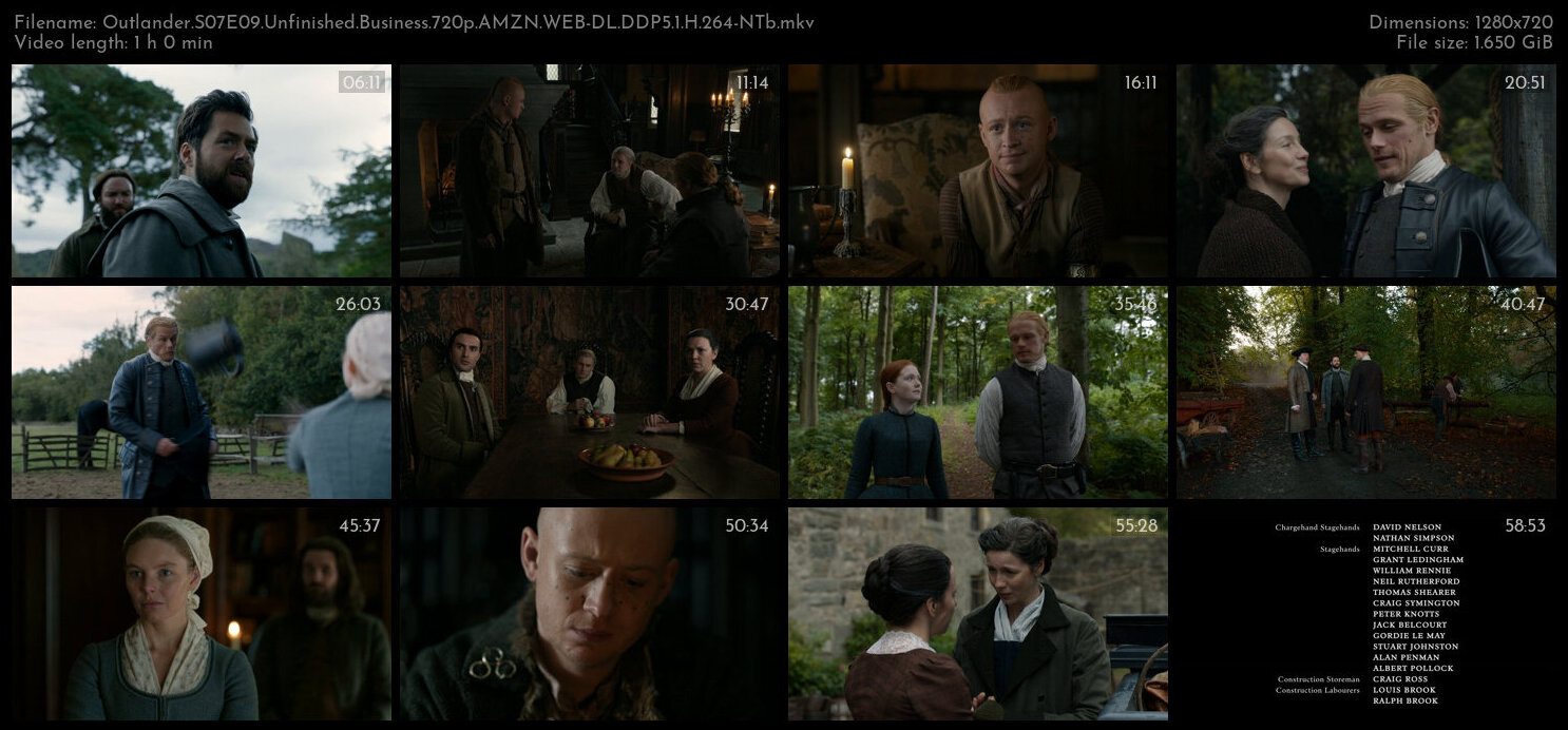 Outlander S07E09 Unfinished Business 720p AMZN WEB DL DDP5 1 H 264 NTb TGx