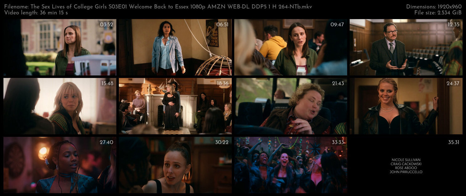 The Sex Lives of College Girls S03E01 Welcome Back to Essex 1080p AMZN WEB DL DDP5 1 H 264 NTb TGx