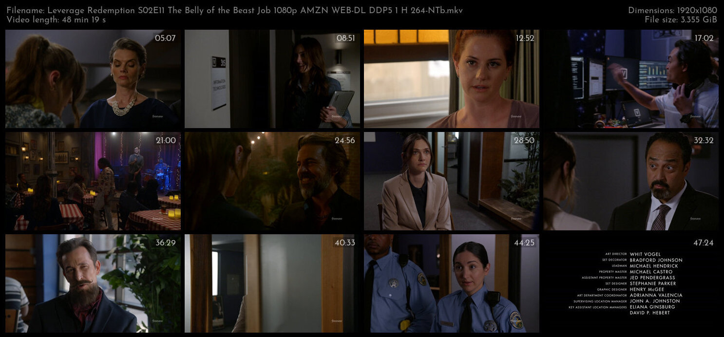 Leverage Redemption S02E11 The Belly of the Beast Job 1080p AMZN WEB DL DDP5 1 H 264 NTb TGx