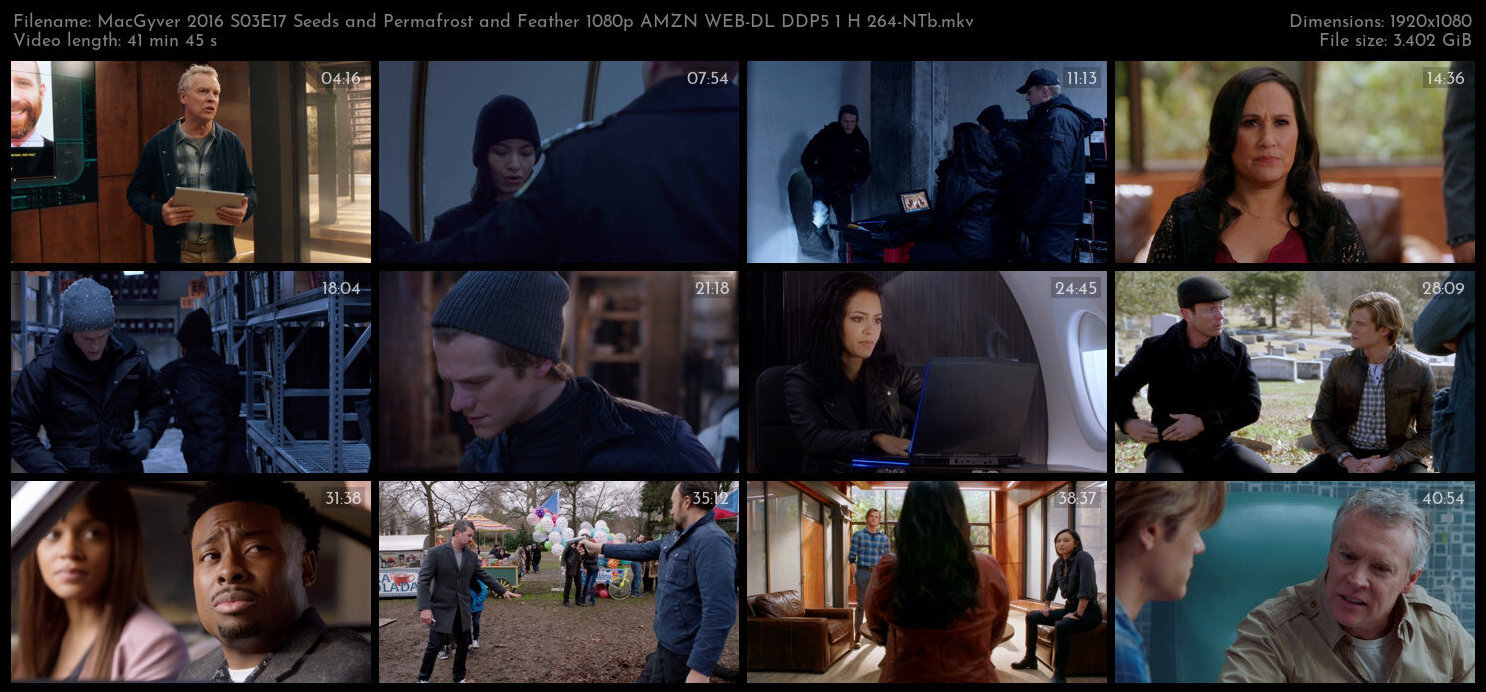 MacGyver 2016 S03E17 Seeds and Permafrost and Feather 1080p AMZN WEB DL DDP5 1 H 264 NTb TGx