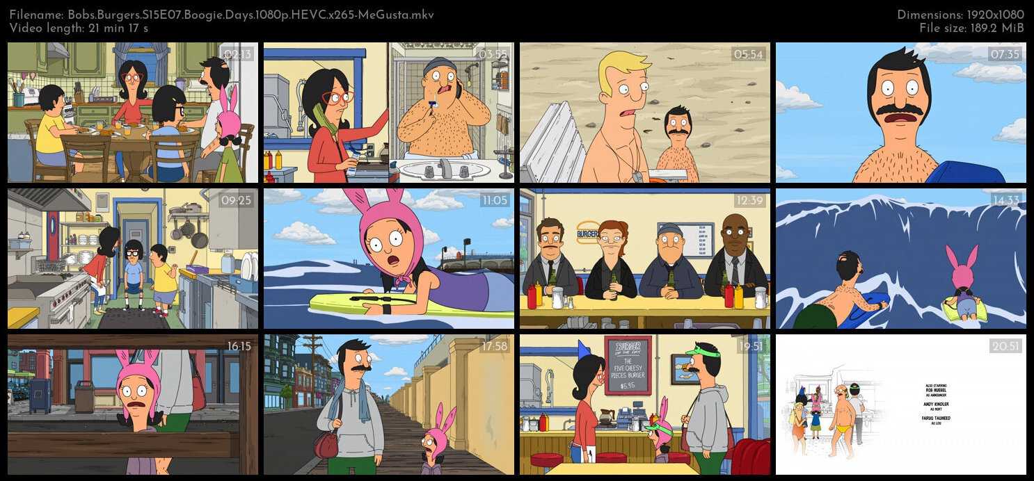 Bobs Burgers S15E07 Boogie Days 1080p HEVC x265 MeGusta TGx