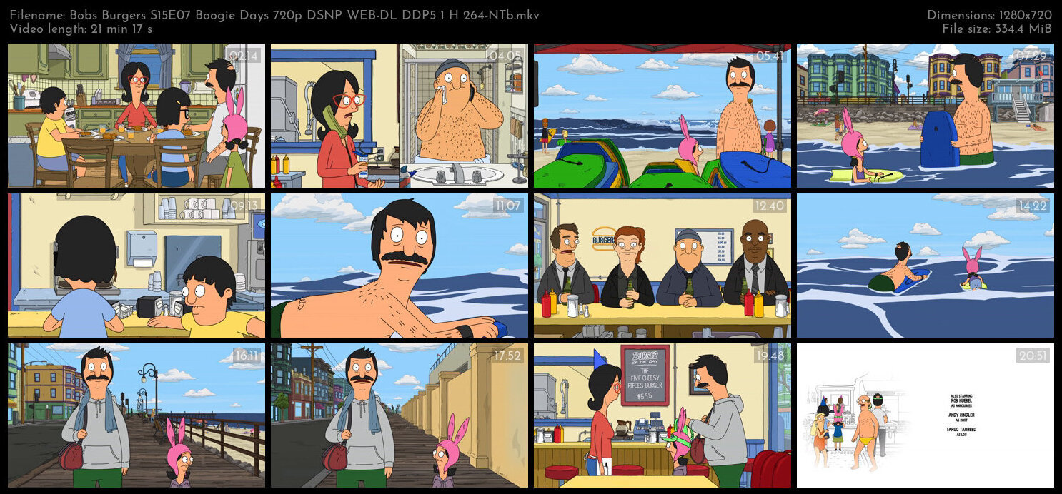 Bobs Burgers S15E07 Boogie Days 720p DSNP WEB DL DDP5 1 H 264 NTb TGx