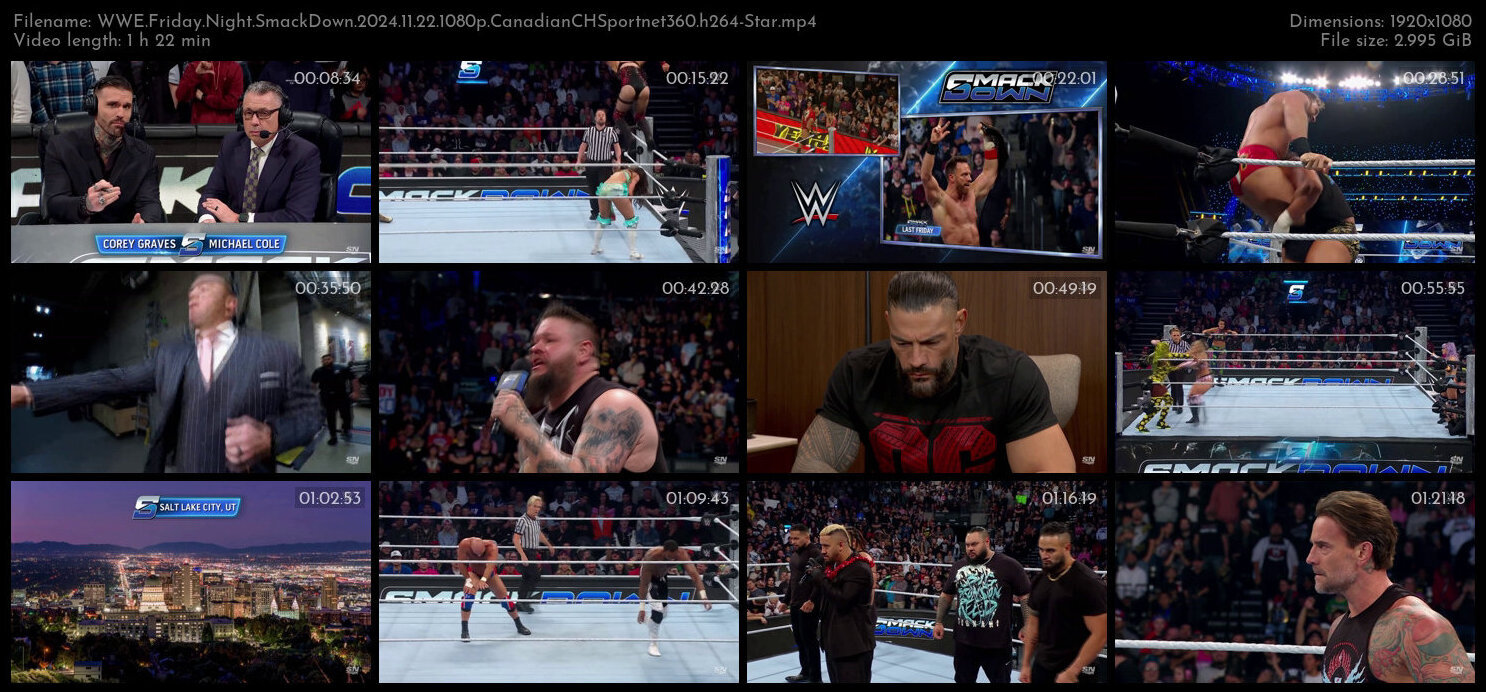 WWE Friday Night SmackDown 2024 11 22 1080p CanadianCHSportnet360 h264 Star TGx