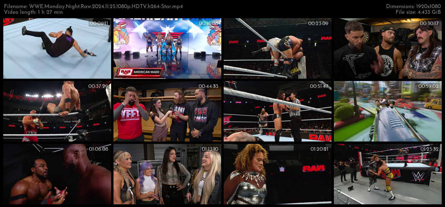 WWE Monday Night Raw 2024 11 25 1080p HDTV h264 Star TGx