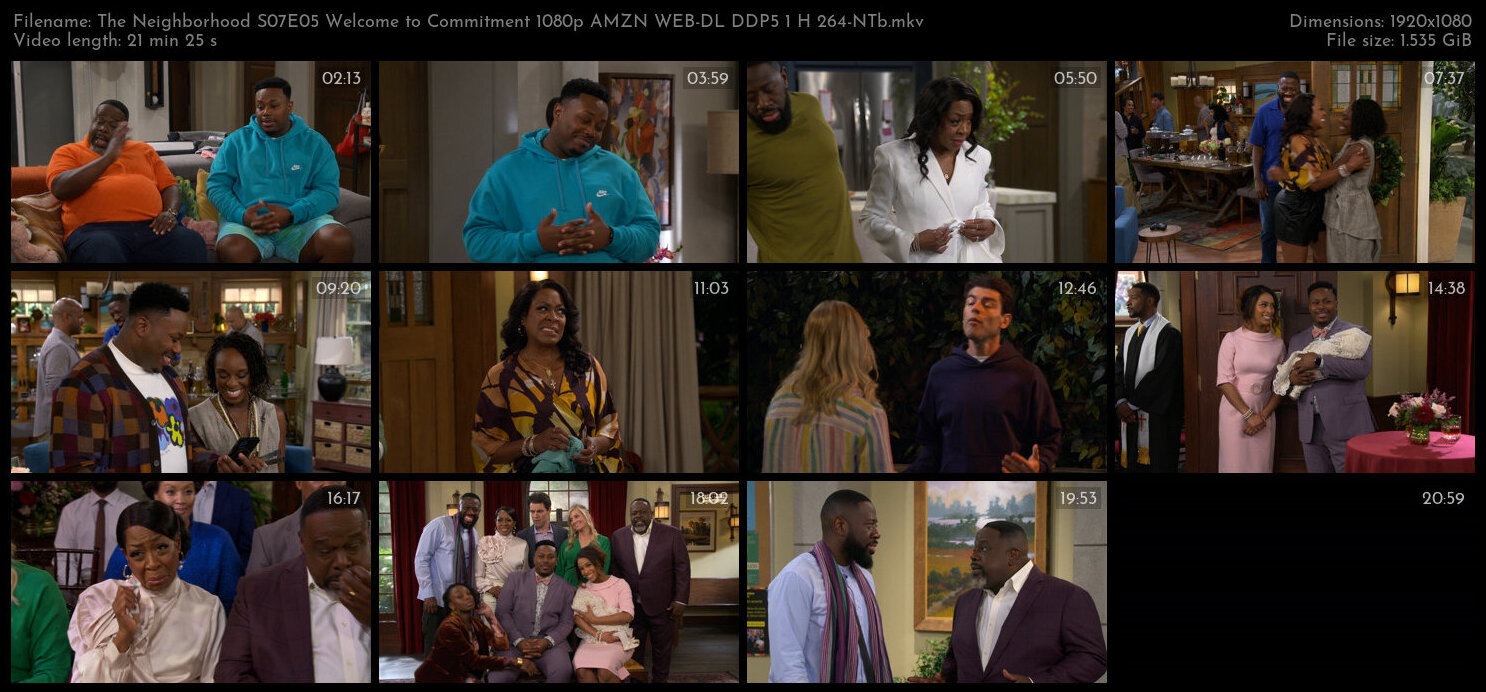 The Neighborhood S07E05 Welcome to Commitment 1080p AMZN WEB DL DDP5 1 H 264 NTb TGx