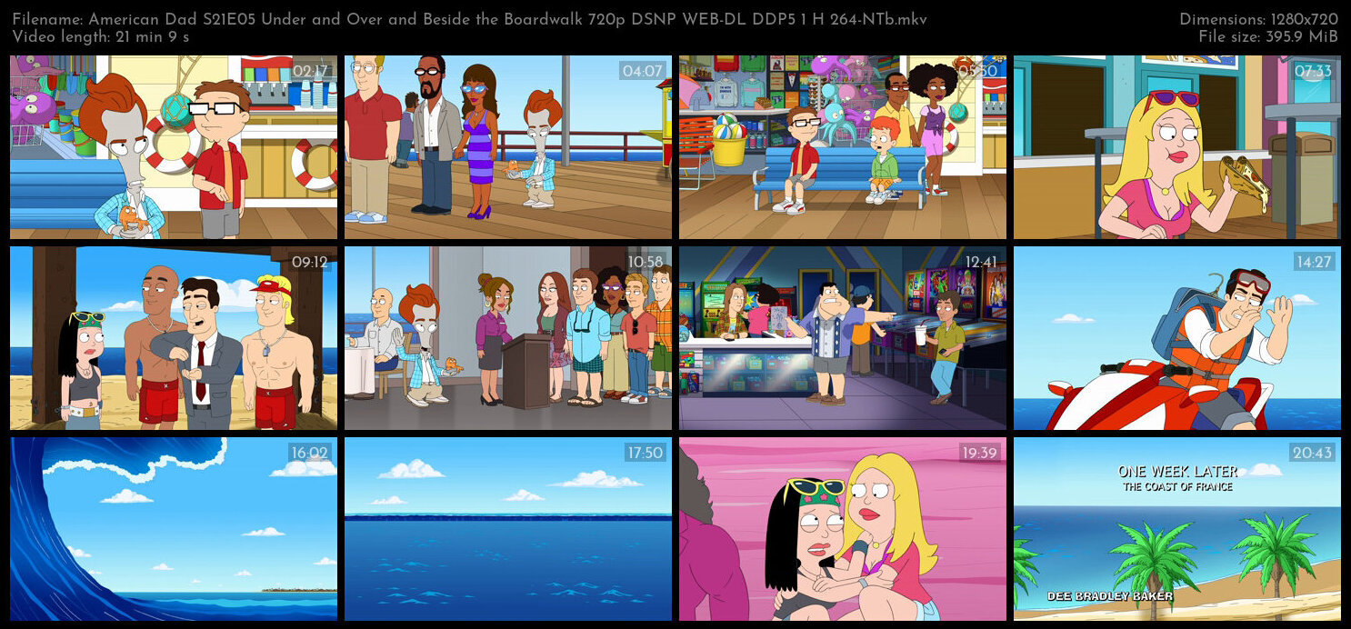 American Dad S21E05 Under and Over and Beside the Boardwalk 720p DSNP WEB DL DDP5 1 H 264 NTb TGx