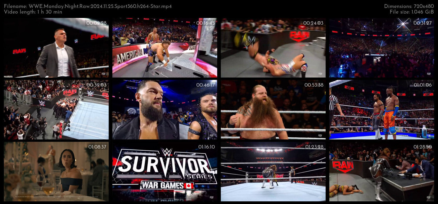 WWE Monday Night Raw 2024 11 25 Sport360 h264 Star TGx