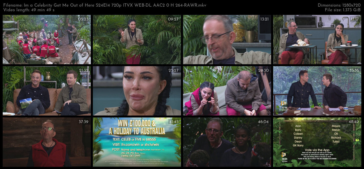 Im a Celebrity Get Me Out of Here S24E14 720p ITVX WEB DL AAC2 0 H 264 RAWR TGx