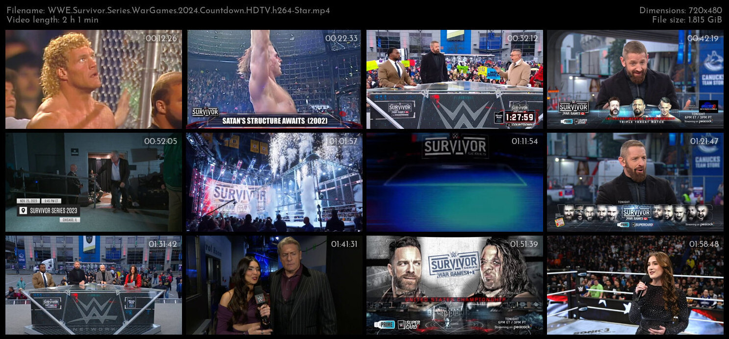 WWE Survivor Series WarGames 2024 Countdown HDTV h264 Star TGx