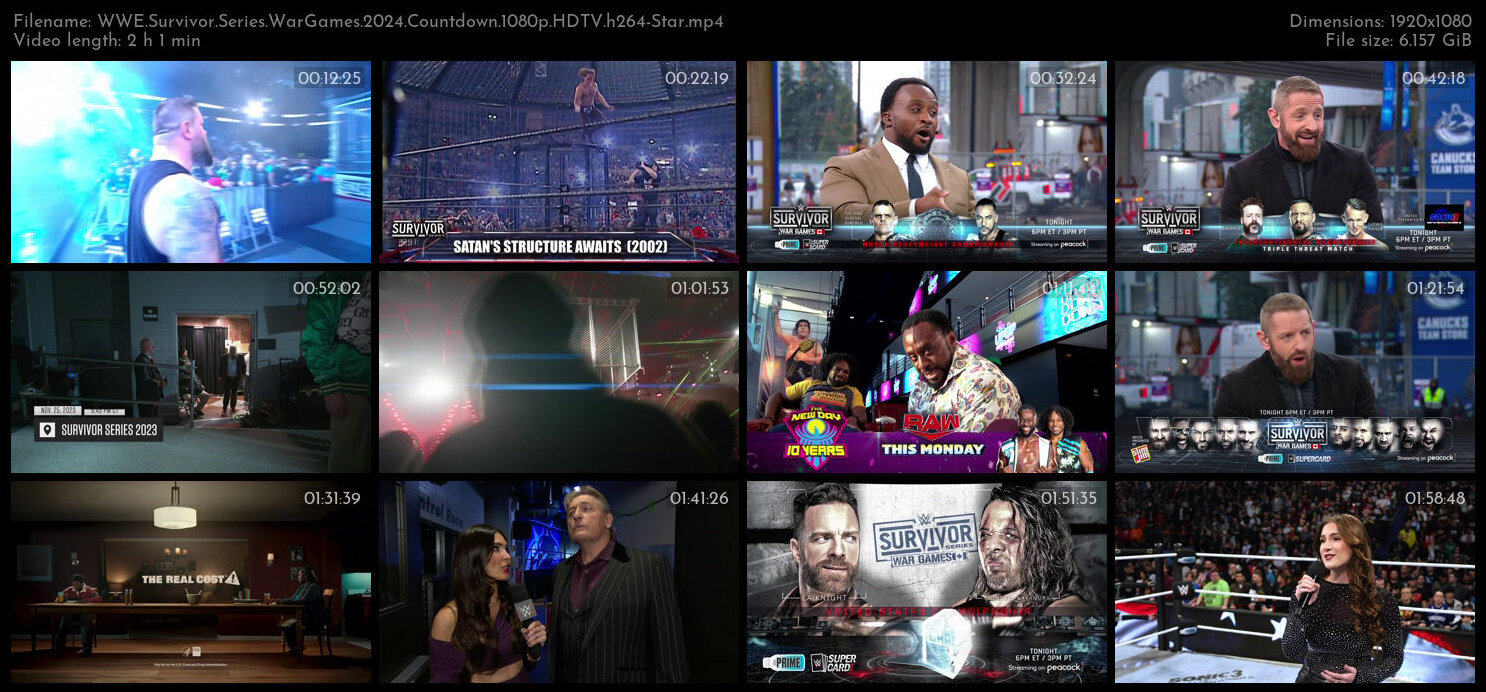 WWE Survivor Series WarGames 2024 Countdown 1080p HDTV h264 Star TGx