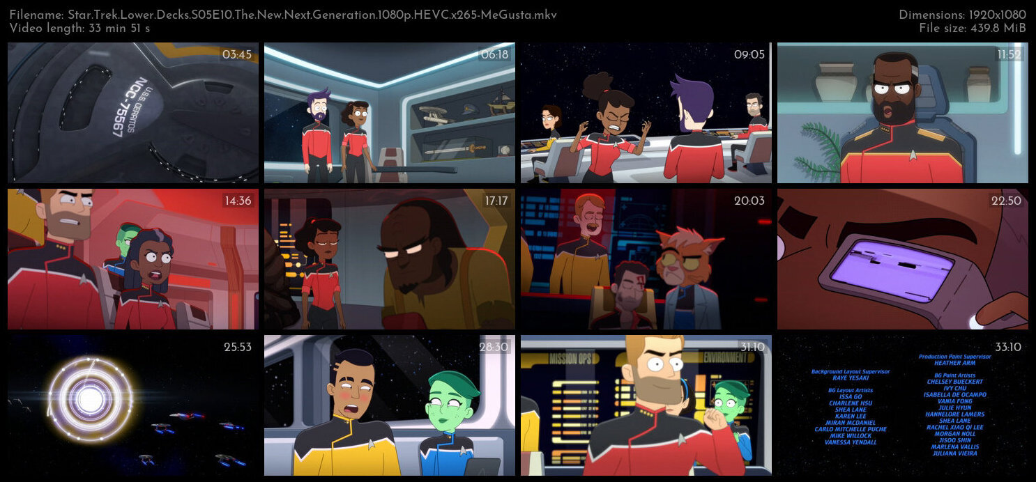 Star Trek Lower Decks S05E10 The New Next Generation 1080p HEVC x265 MeGusta TGx