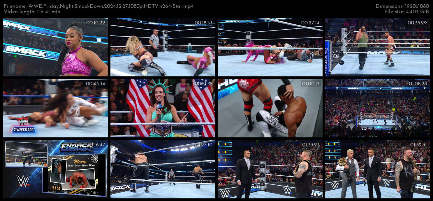 WWE Friday Night SmackDown 2024 12 27 1080p HDTV h264 Star TGx