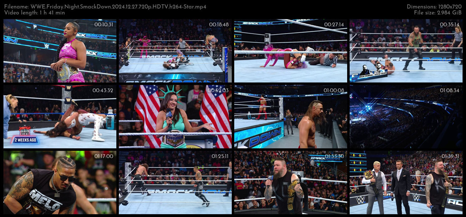 WWE Friday Night SmackDown 2024 12 27 720p HDTV h264 Star TGx