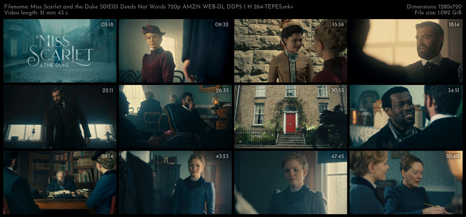 Miss Scarlet and the Duke S01E03 Deeds Not Words 720p AMZN WEB DL DDP5 1 H 264 TEPES TGx