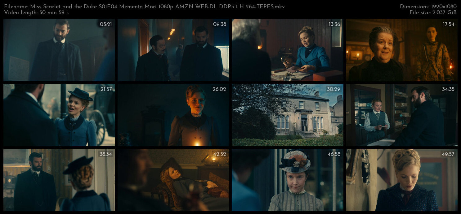 Miss Scarlet and the Duke S01E04 Memento Mori 1080p AMZN WEB DL DDP5 1 H 264 TEPES TGx