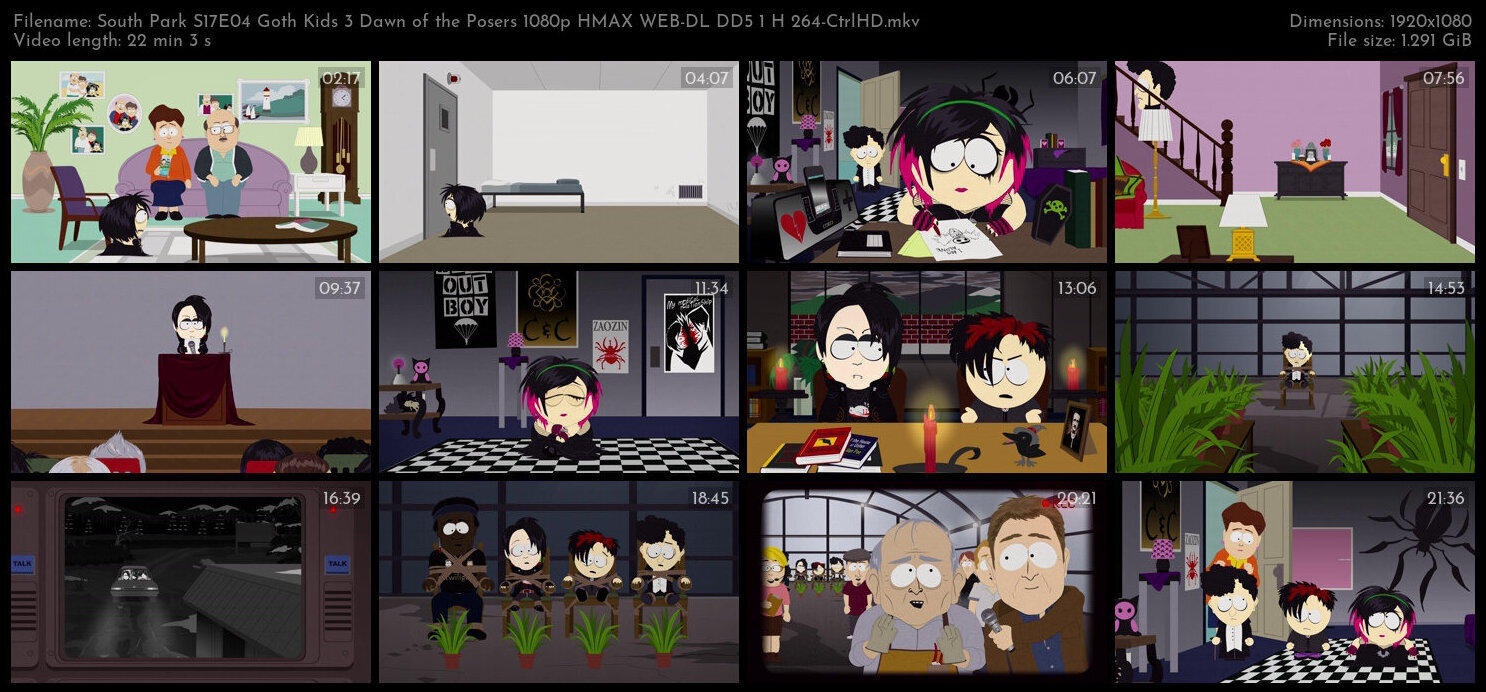 South Park S17E04 Goth Kids 3 Dawn of the Posers 1080p HMAX WEB DL DD5 1 H 264 CtrlHD TGx