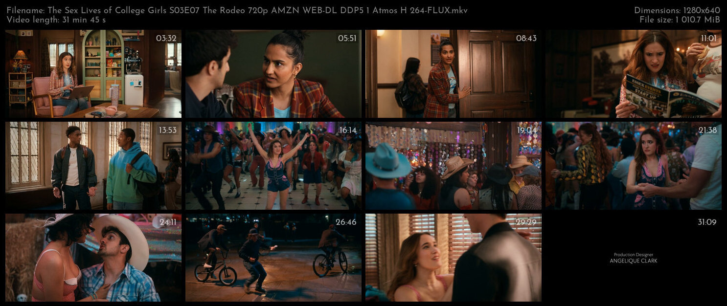 The Sex Lives of College Girls S03E07 The Rodeo 720p AMZN WEB DL DDP5 1 Atmos H 264 FLUX TGx