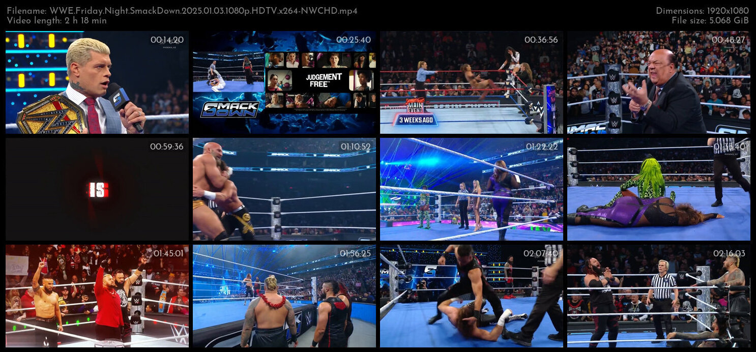 WWE Friday Night SmackDown 2025 01 03 1080p HDTV x264 NWCHD TGx