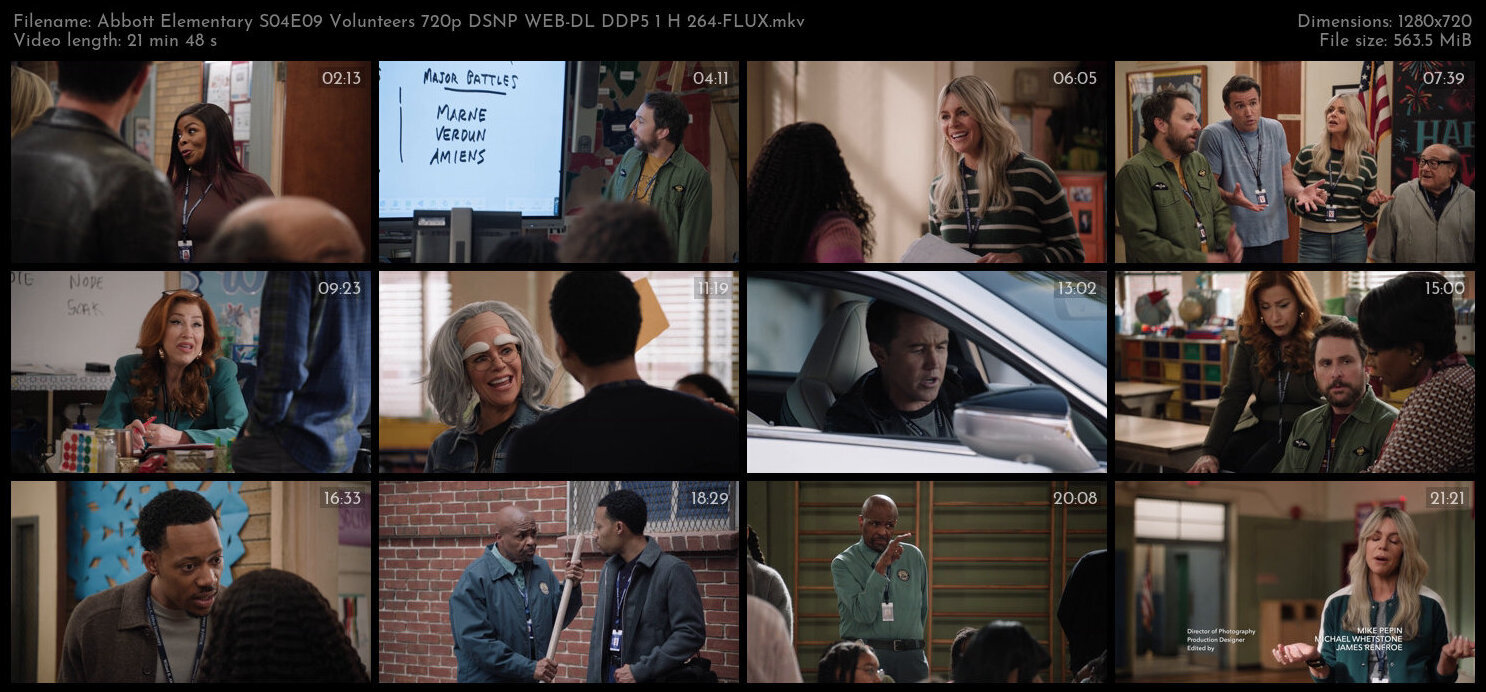 Abbott Elementary S04E09 Volunteers 720p DSNP WEB DL DDP5 1 H 264 FLUX TGx