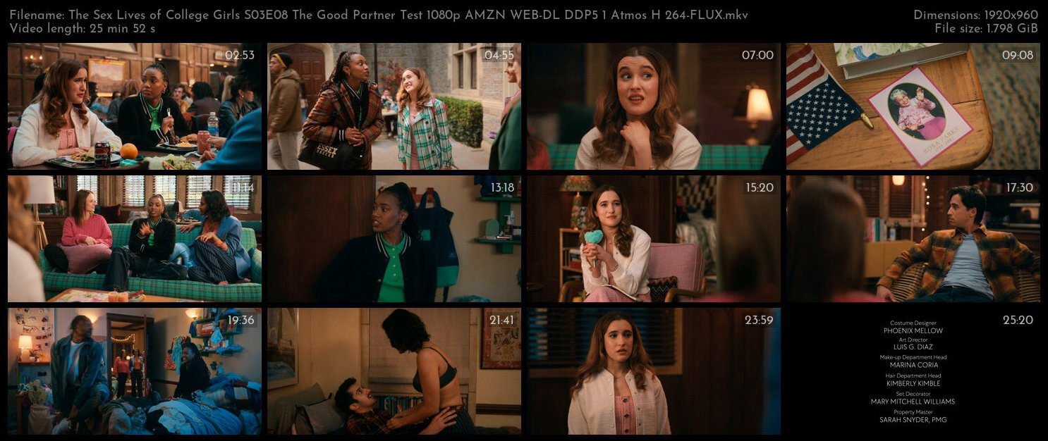 The Sex Lives of College Girls S03E08 The Good Partner Test 1080p AMZN WEB DL DDP5 1 Atmos H 264 FLU