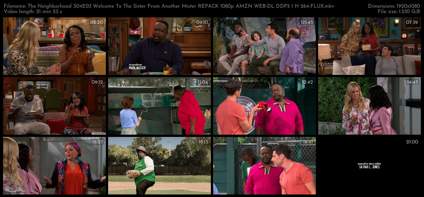 The Neighborhood S04E03 Welcome To The Sister From Another Mister REPACK 1080p AMZN WEB DL DDP5 1 H